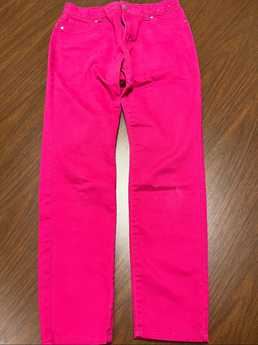 d. Jeans hot pink stretch jeans, size 6
